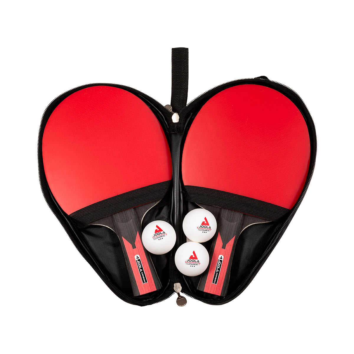 Joola Duo Carbon Table Tennis Set with paddles and ball displayed on white background