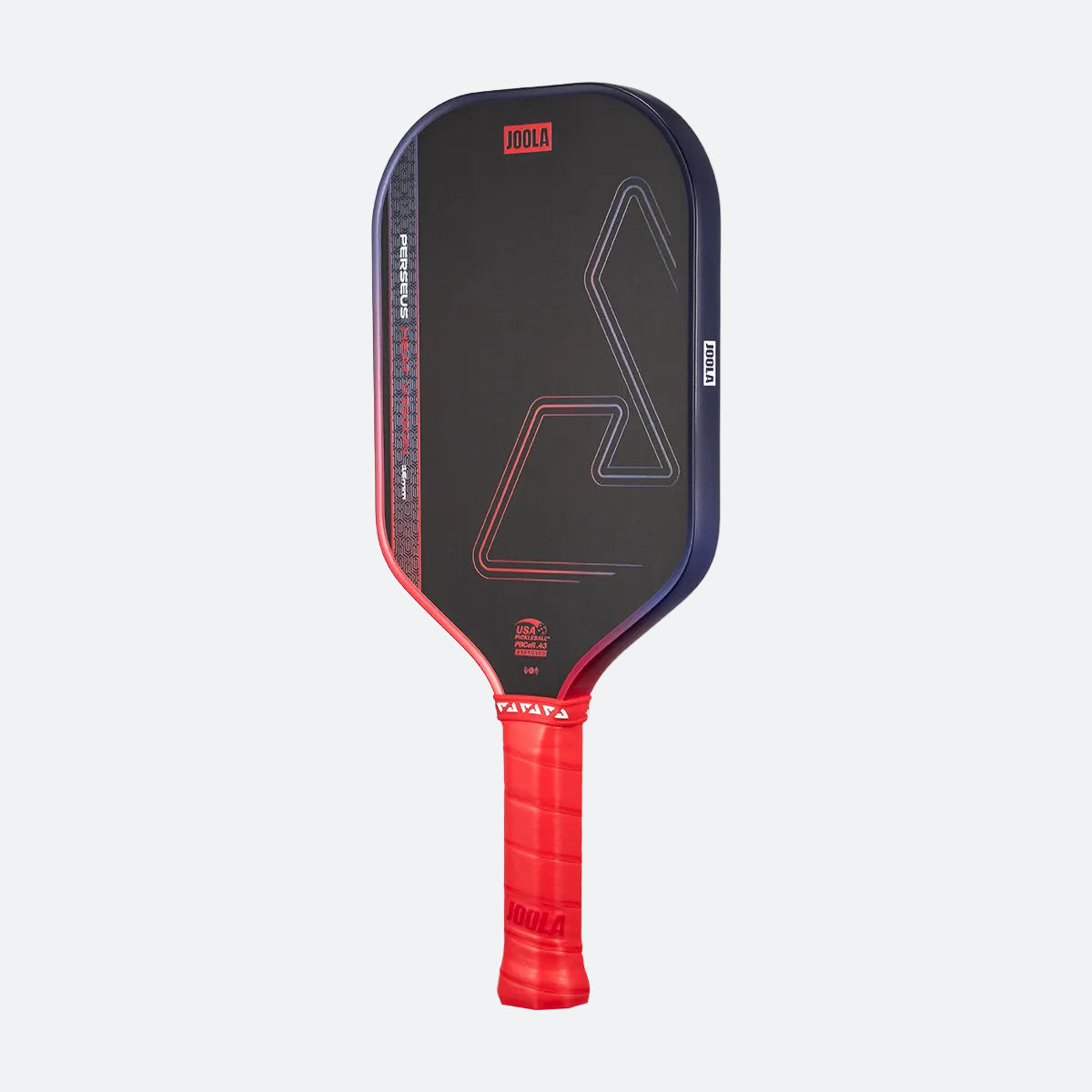 White background, product image of a JOOLA Perseus Heat Vision pickleball paddle.