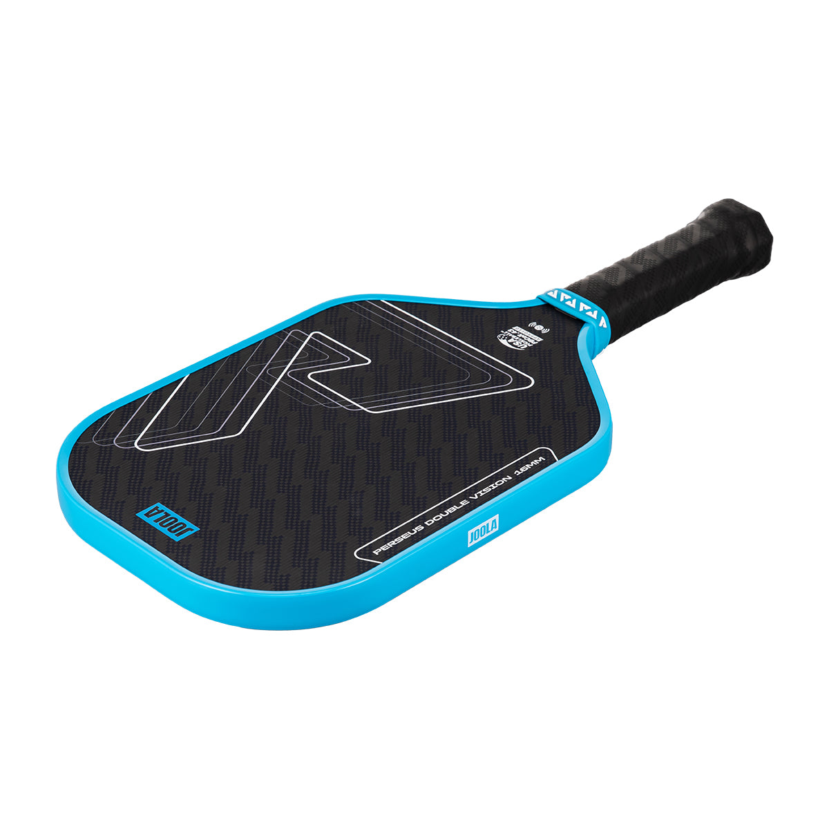 White background, product image of the Perseus Double Vision pickleball paddle.