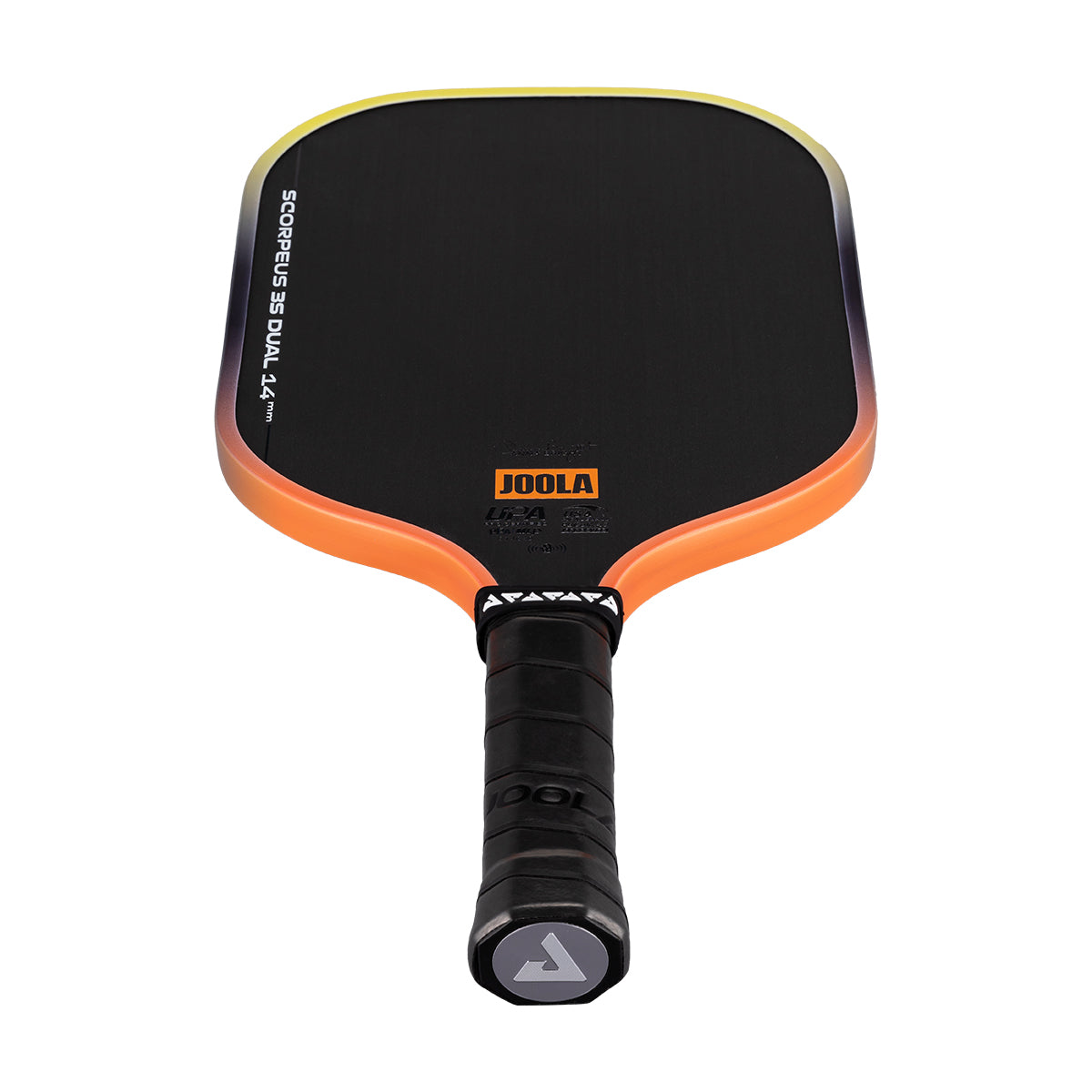 Joola Scorpeus 3S Dual 14mm Pickleball Paddle front view showing paddle face and grip design