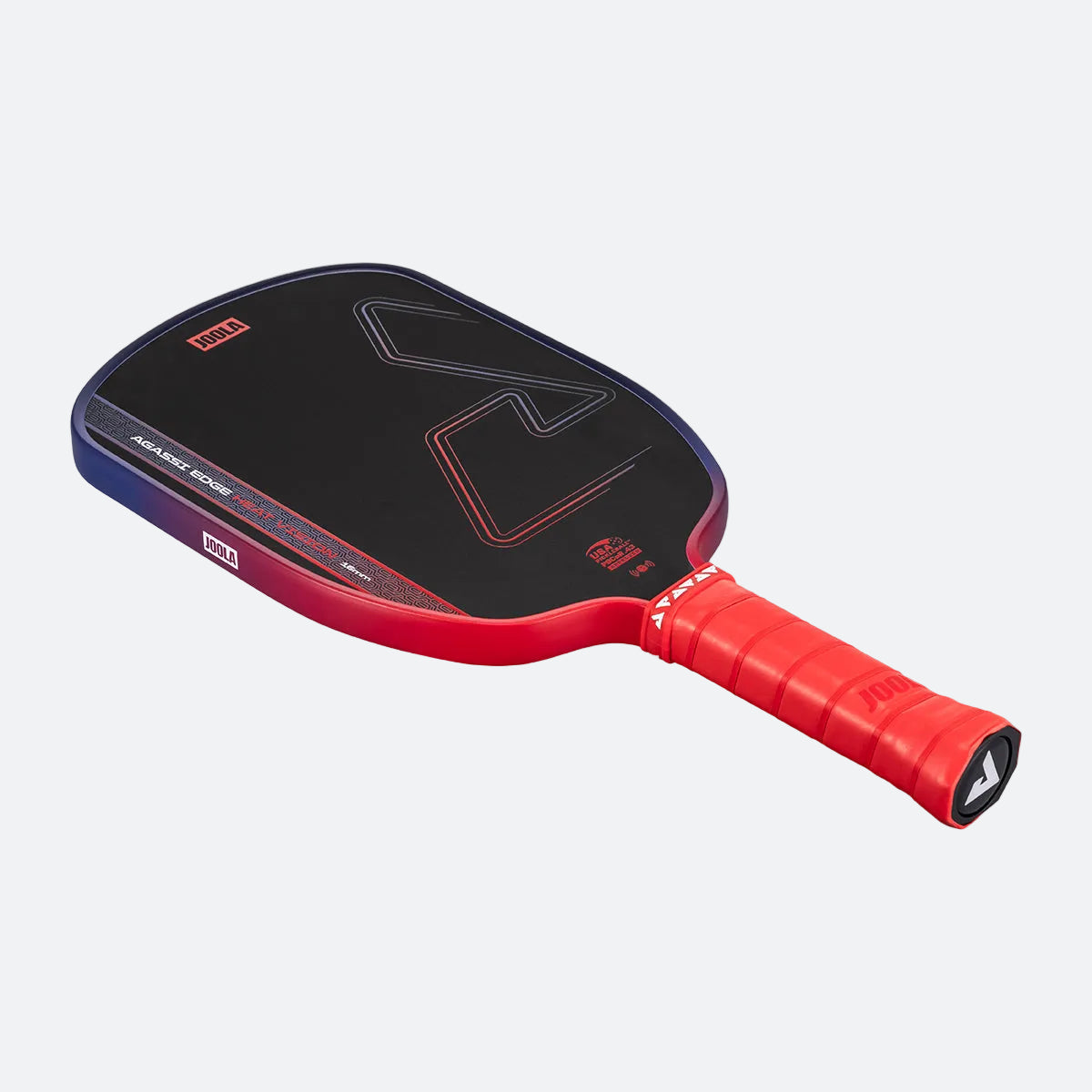 White background, product image of the JOOLA Agassi Heat Vision pickleball paddle.