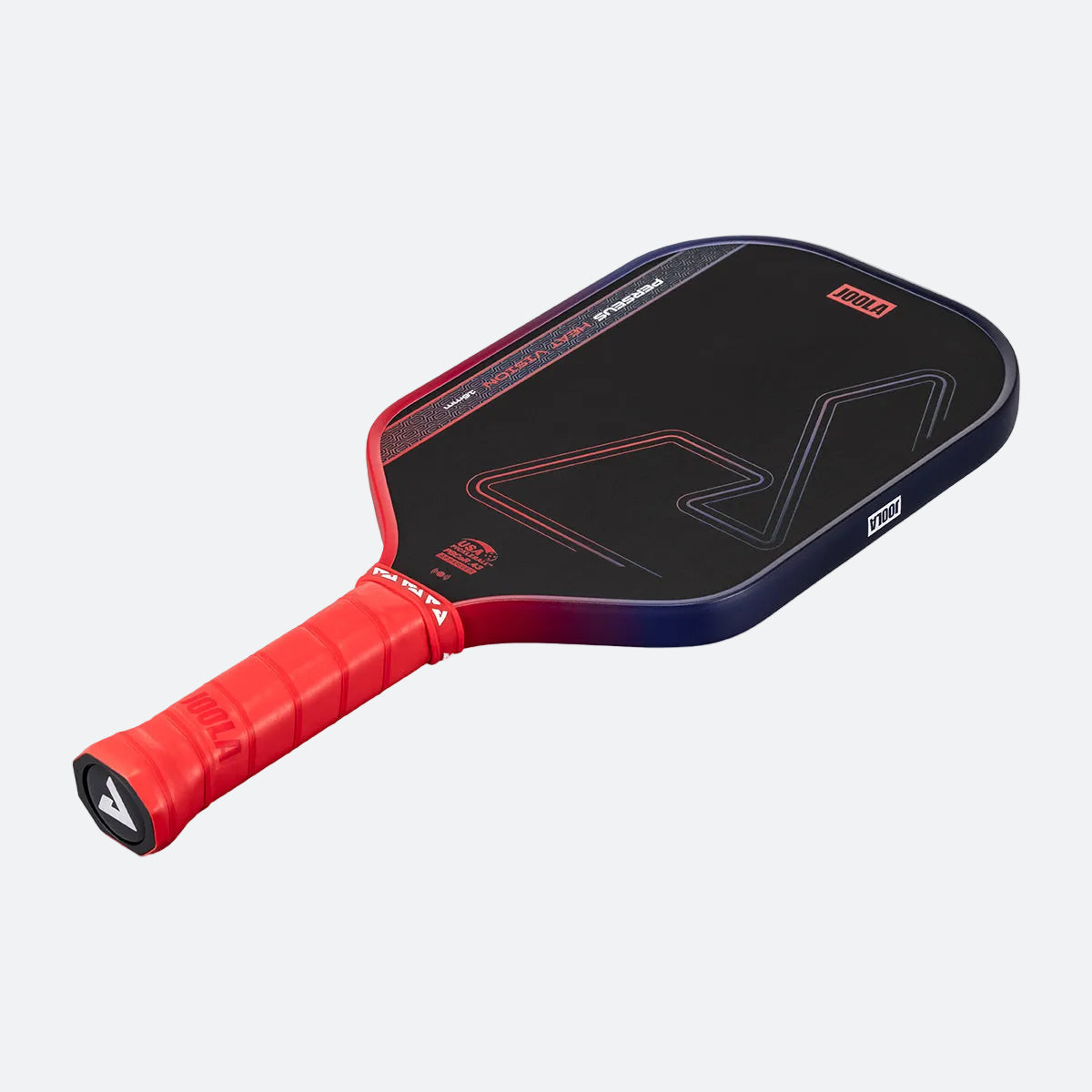 White background, product image of a JOOLA Perseus Heat Vision pickleball paddle.