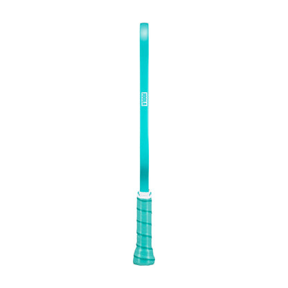 White background, product image of the teal edge guard on the teal JOOLA Essentials Dash pickleball paddle.