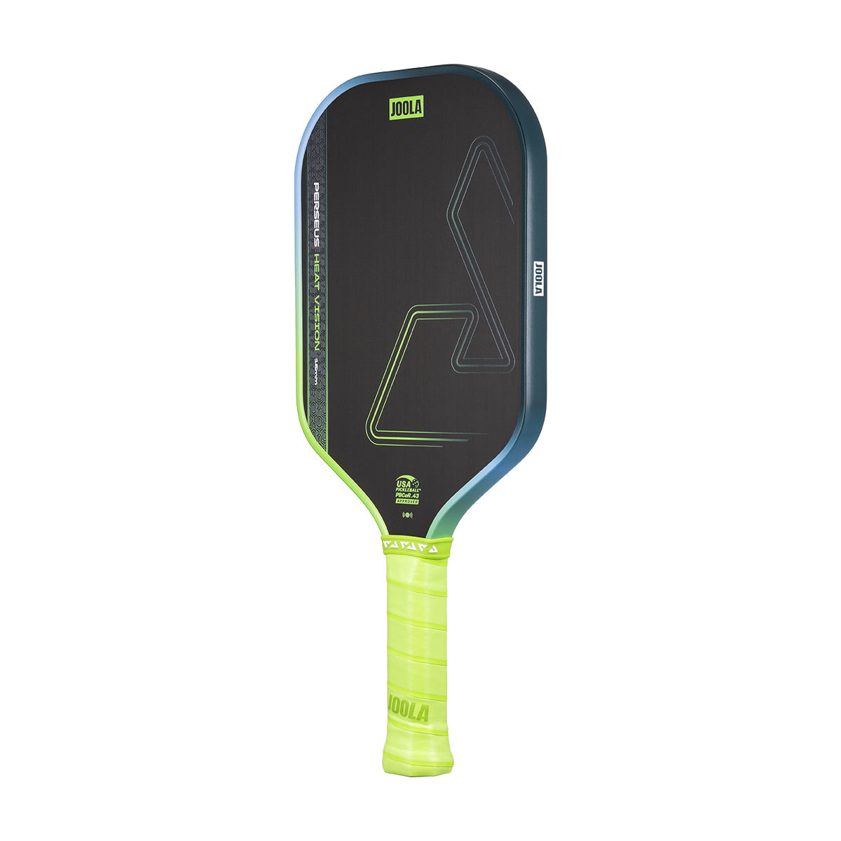 White background, product image of a JOOLA Scorpeus Heat Vision pickleball paddle.