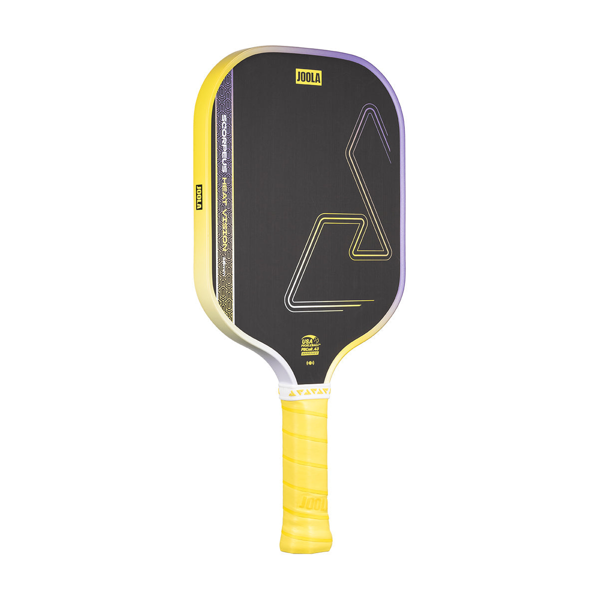 White background, product image of the JOOLA Scorpeus Heat Vision pickleball paddle.
