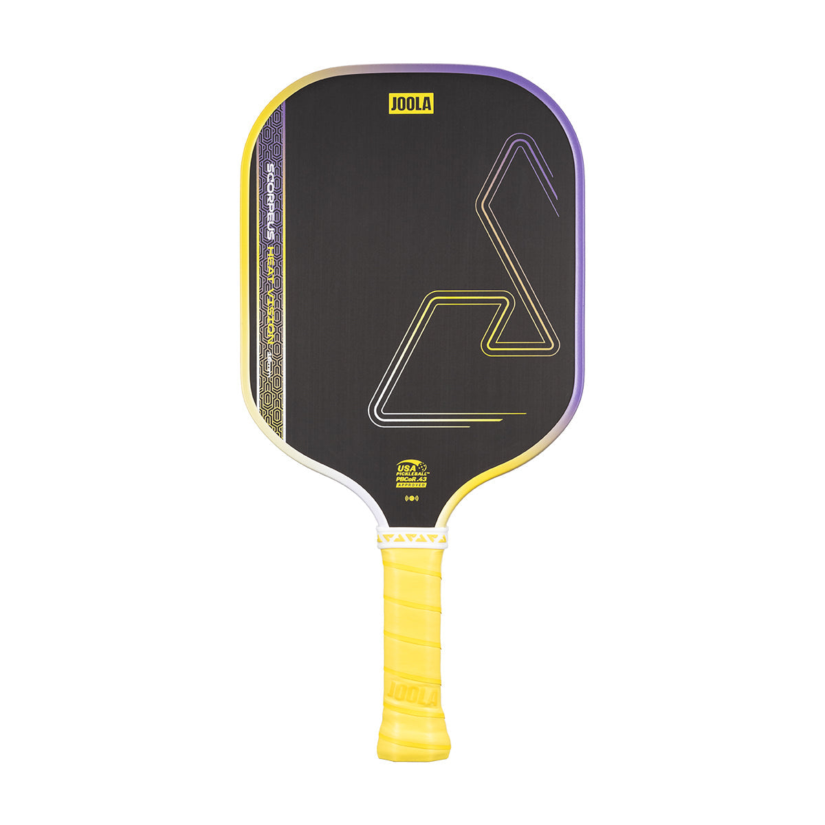 White background, product image of the JOOLA Scorpeus Heat Vision pickleball paddle.