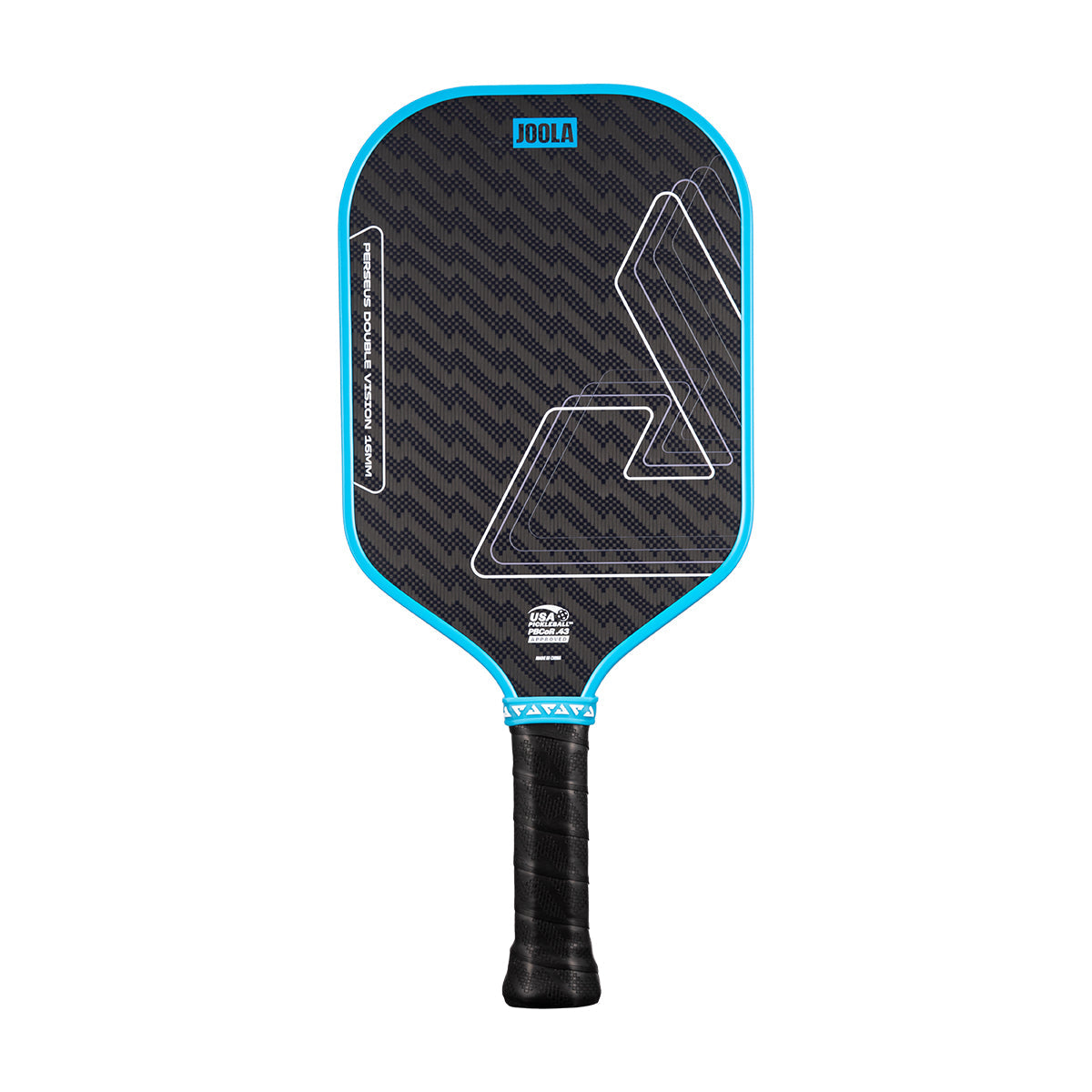 White background, image of the Perseus Double Vision pickleball paddle.