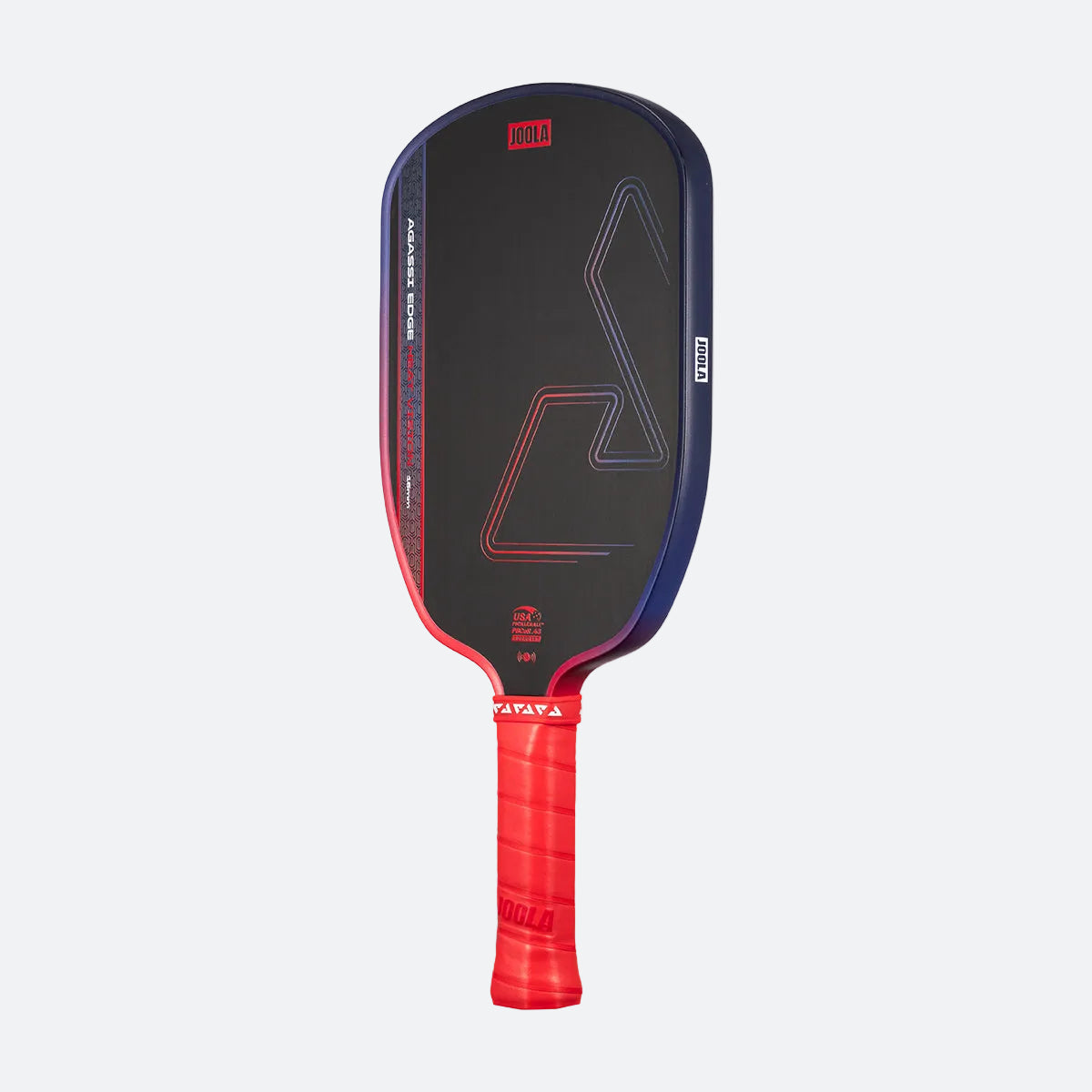 White background, product image of the JOOLA Agassi Heat Vision pickleball paddle.