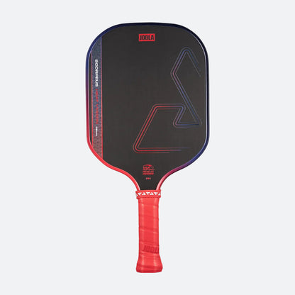 White background, product image of a JOOLA Scorpeus Heat Vision pickleball paddle.