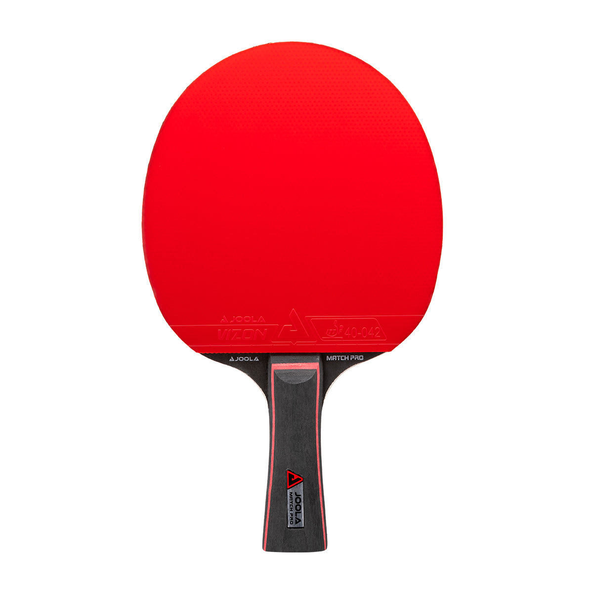 Joola Match Pro Table Tennis Racket red paddle forehand grip hero shot