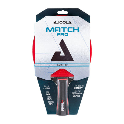 JOOLA Match Pro table tennis racket packaging on a white background.