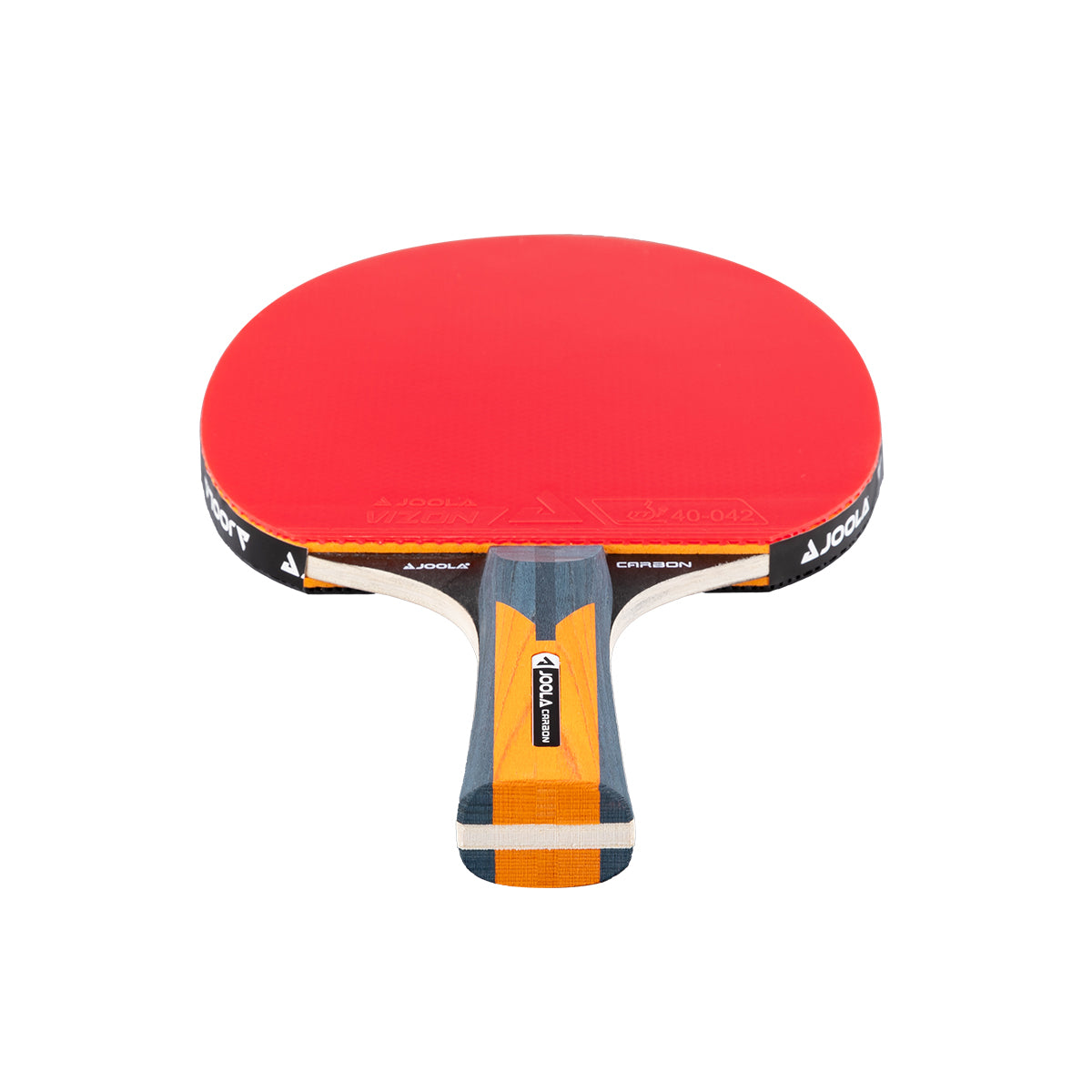 Joola Carbon Control Table Tennis Racket bottom view red paddle detail
