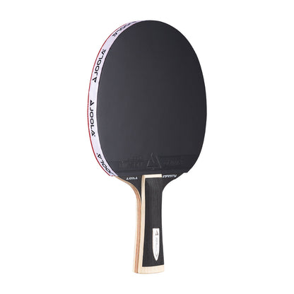White background, JOOLA Infinity-Z Bottom 34 table tennis racket, black surface.