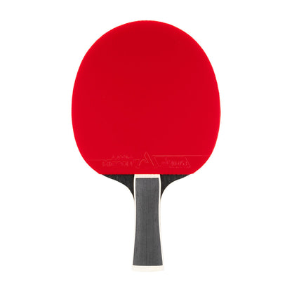 White background, JOOLA Table Tennis racket with red surface.