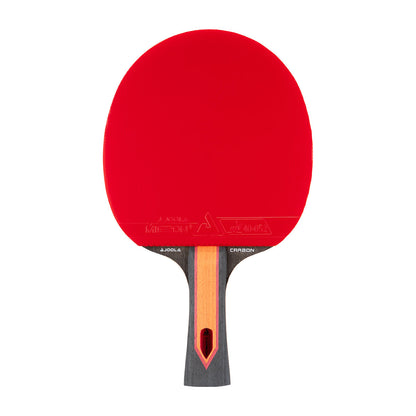White background, JOOLA Carbon X Red table tennis racket.