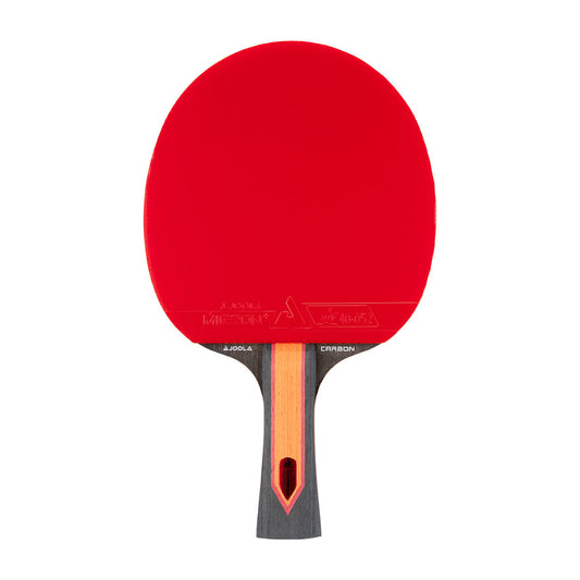 White background, JOOLA Carbon X Red table tennis racket.