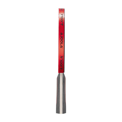 White background, white and gray handle on a JOOLA Red Carbon CTR table tennis racket.