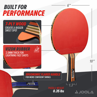 Joola TT Set Joola Family Advanced Ping Pong Set complete package with paddles and balls