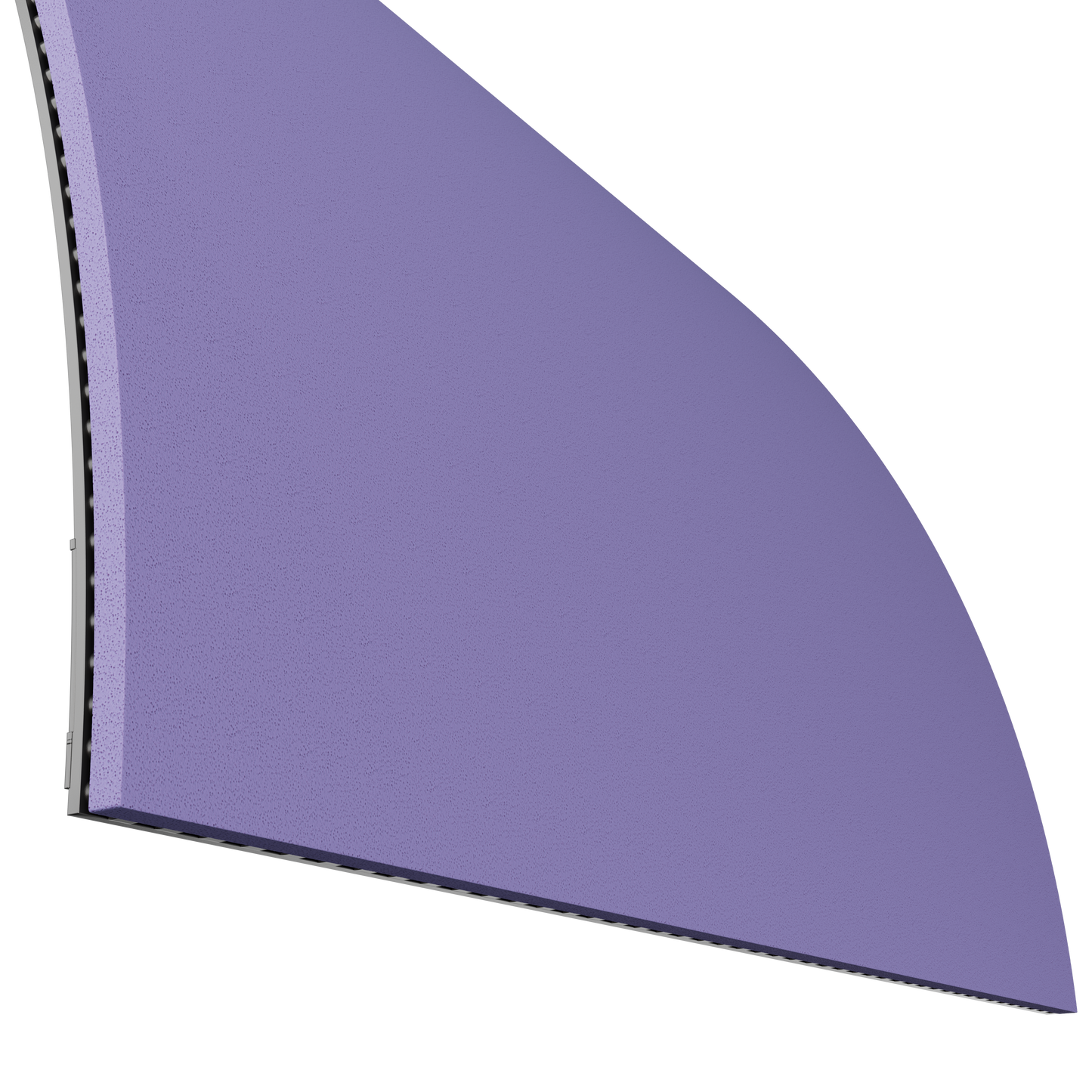 Close up on a purple sheet of JOOLA Trinity Hugo Calderano table tennis rubber.