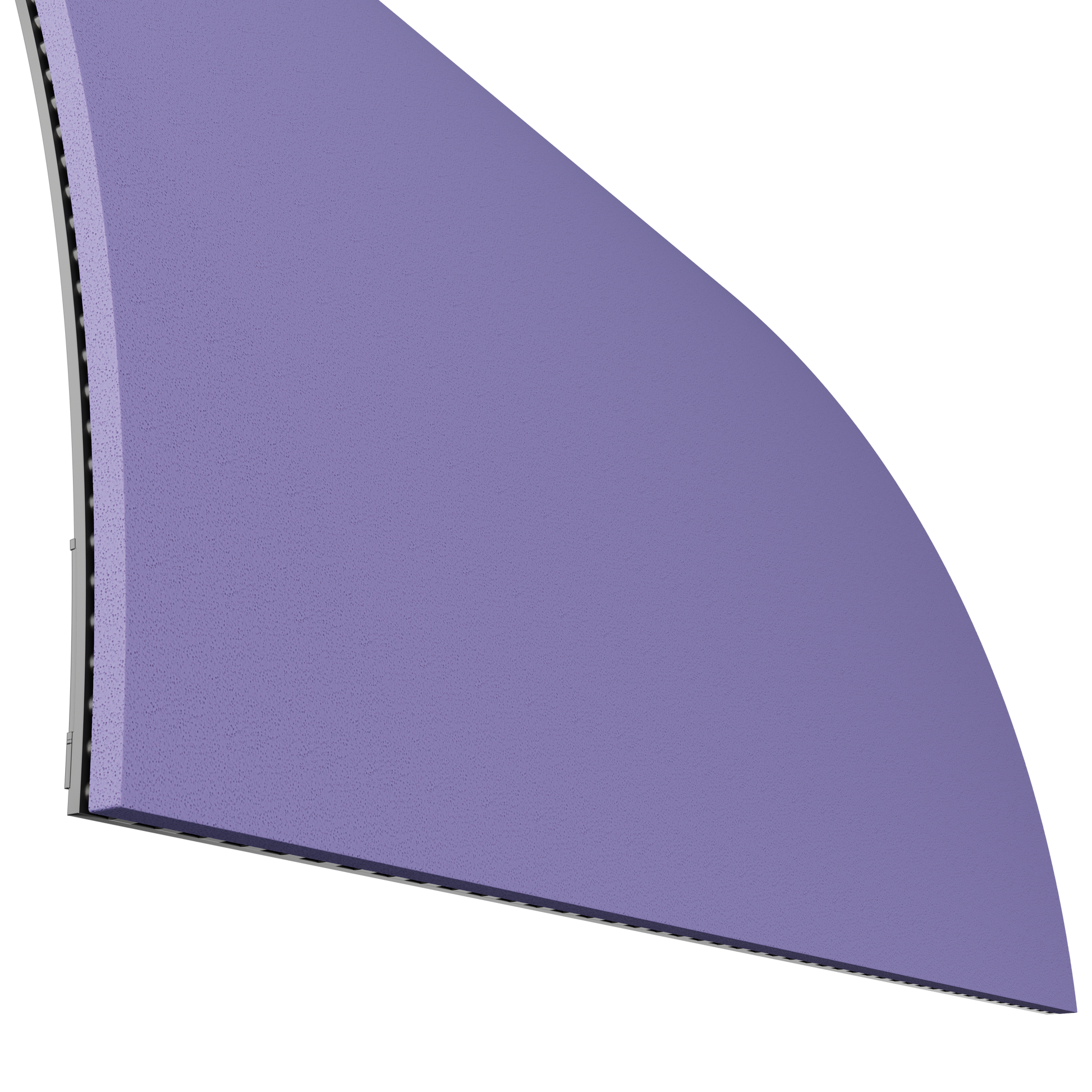 Close up on a purple sheet of JOOLA Trinity Hugo Calderano table tennis rubber.