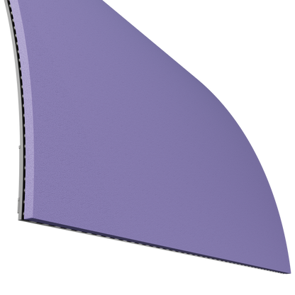 Close up on a purple sheet of JOOLA Trinity Hugo Calderano table tennis rubber.