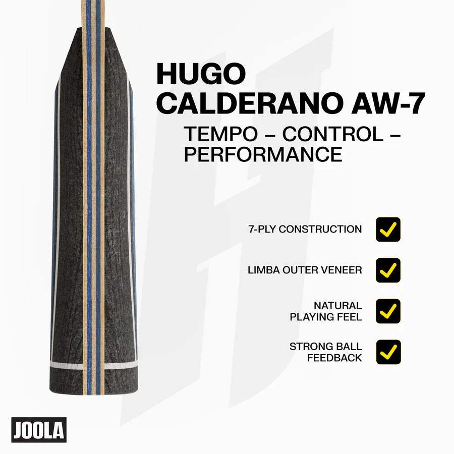 JOOLA Hugo Calderano AW-7 table tennis racket.