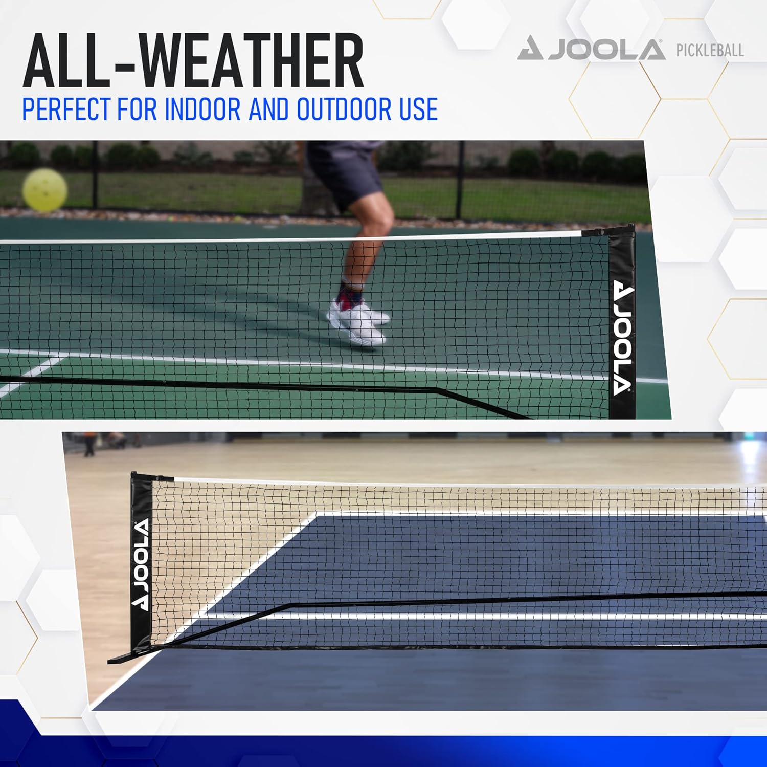 Joola Elemental Pickleball Net full size 22 ft portable tournament regulation net