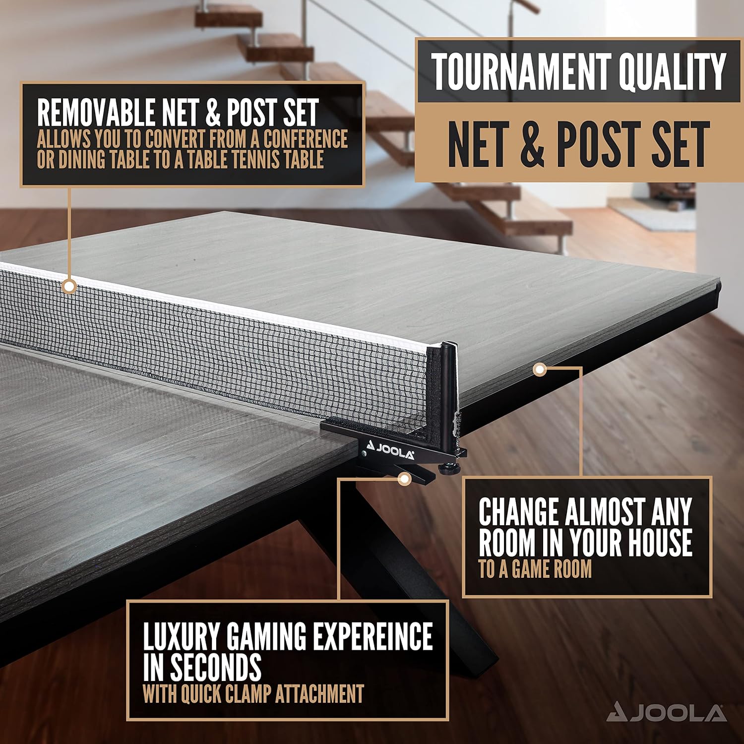 Joola Brighton X Table Tennis Table 2-in-1 Dining product hero shot showing full table design
