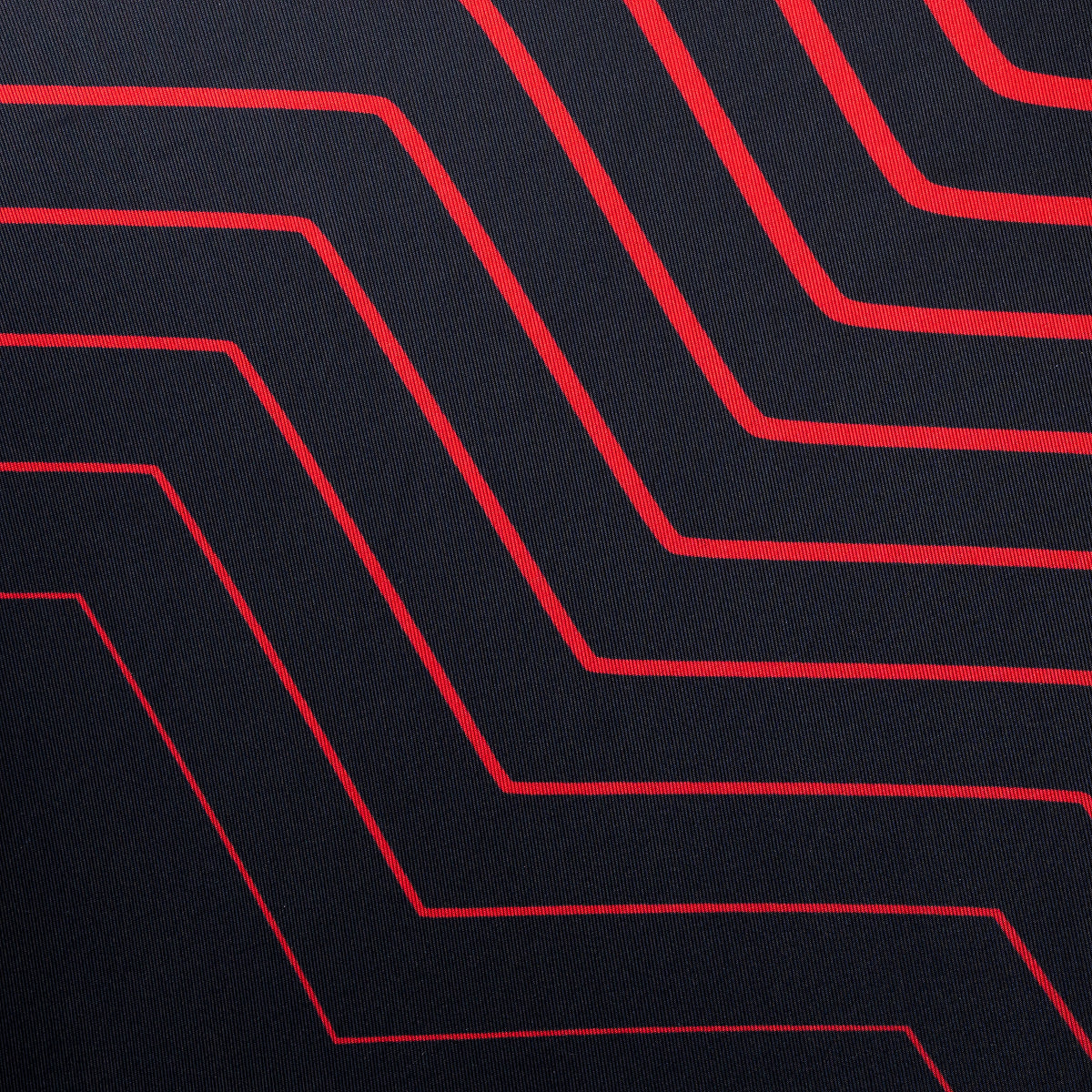 Red wavy lines on a black background