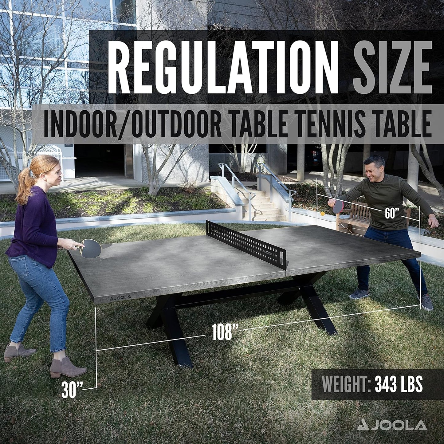 Joola Berkshire Gray Table Tennis Table indoor outdoor hero shot