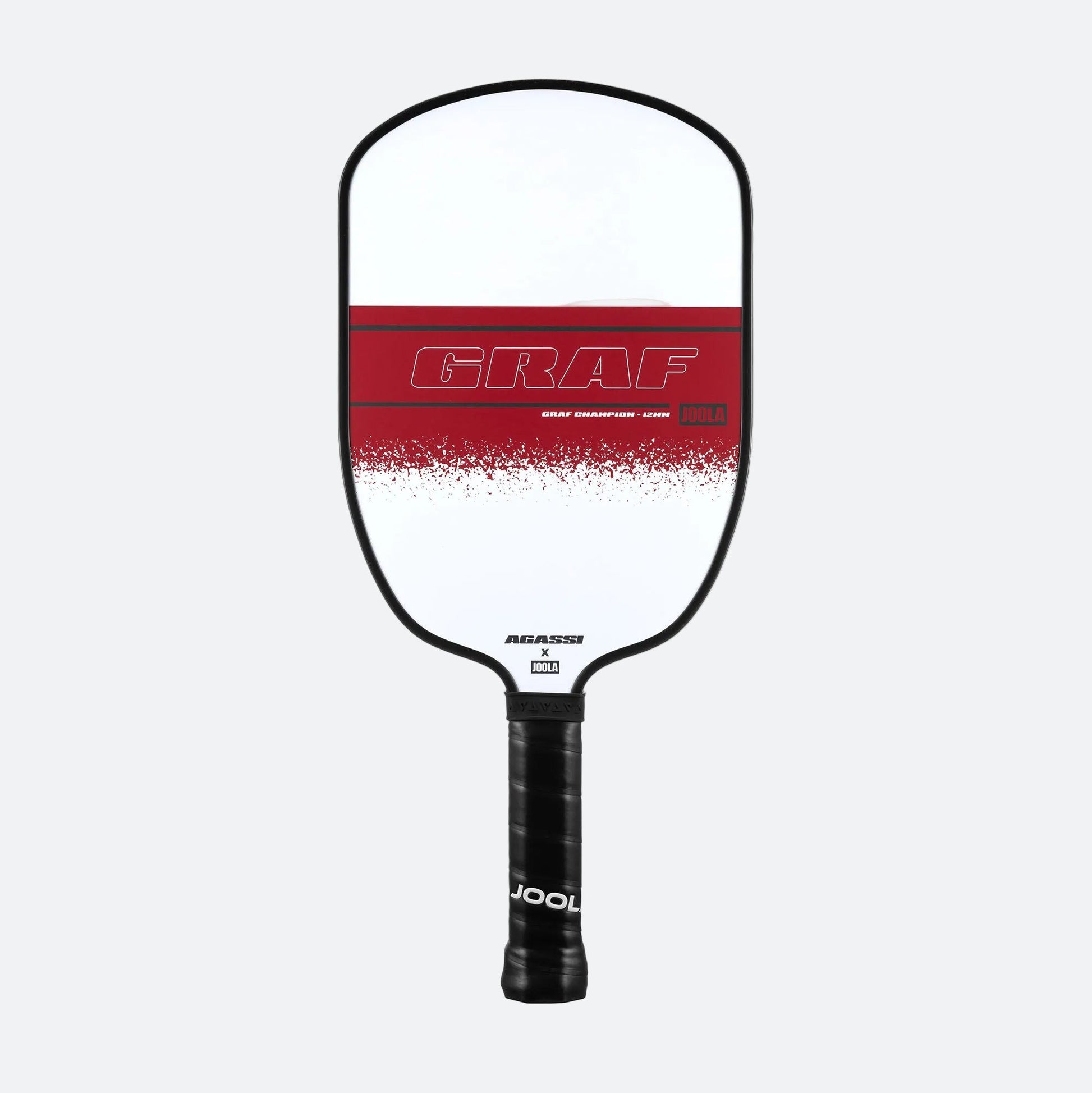 White background, Agassi x JOOLA Graf Champion Pickleball Paddle.