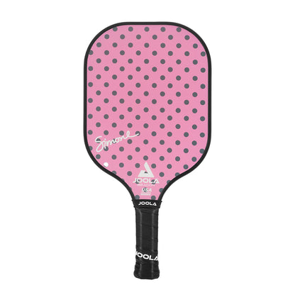 Joola Beacon Pickleball Paddle with polka dot design on white background