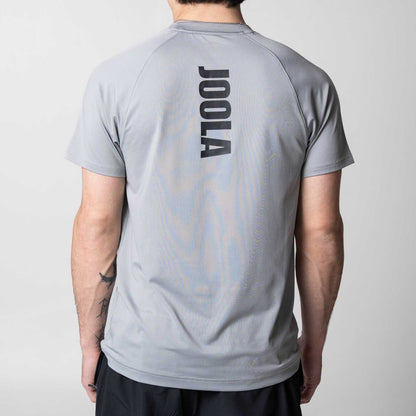 Joola Mens Court Short Sleeve Table Tennis Shirt gray hero shot front view