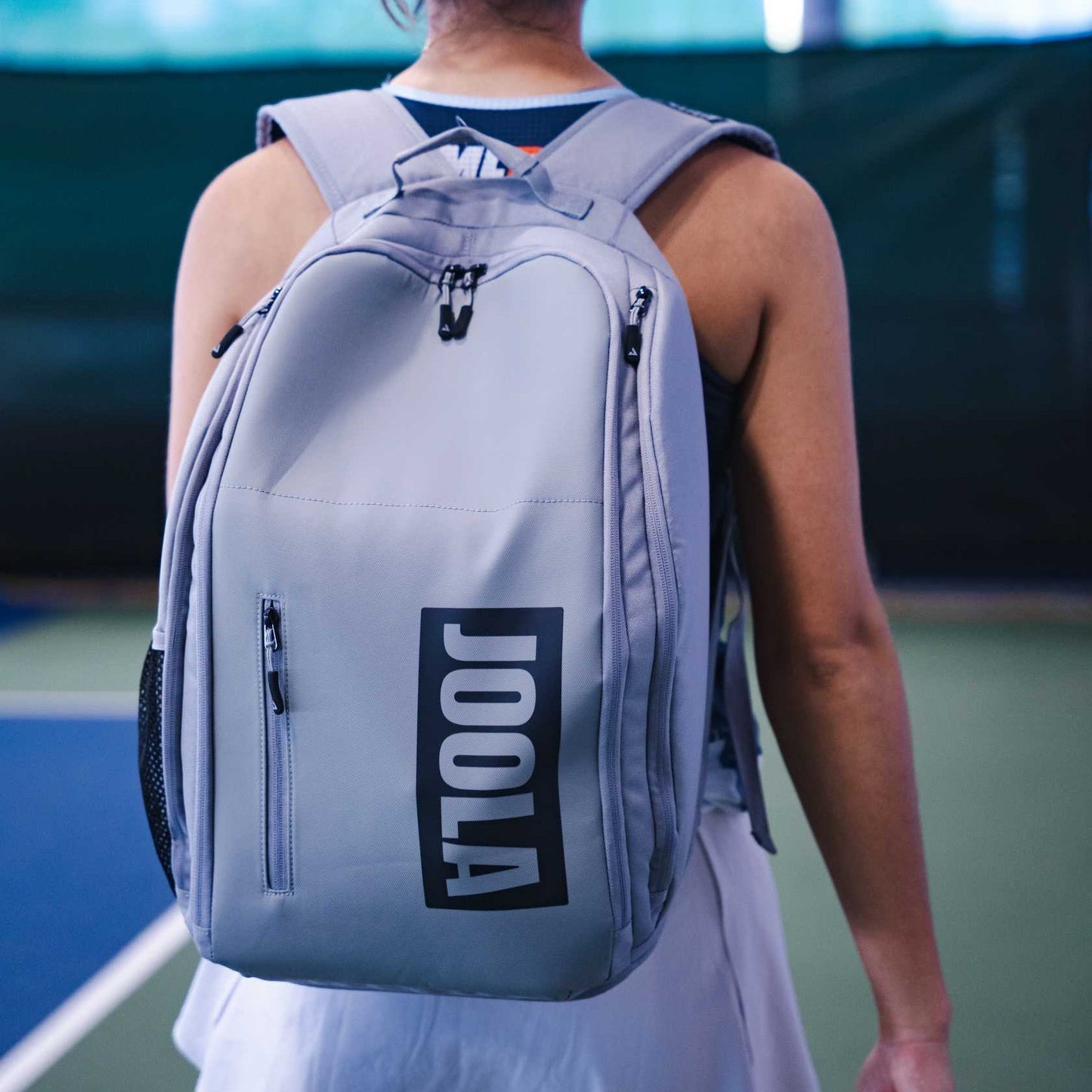 Joola Vision II Backpack in Daytona Grey displayed as hero product shot showing front design and storage compartments