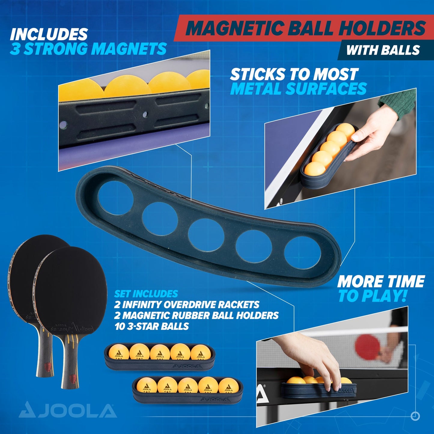 Joola Pro Performance Racket and Ball Set 2 with paddle and balls in bundle display