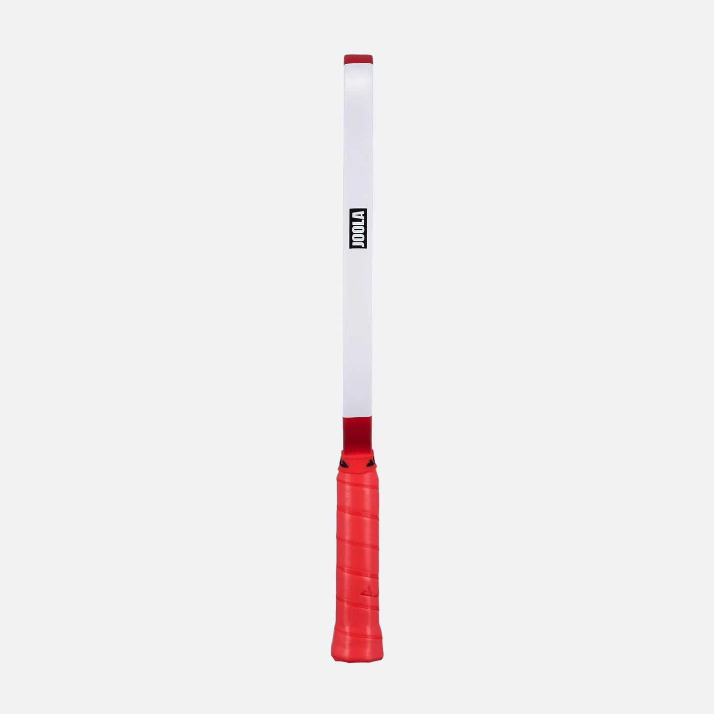 White background image, view of the white edge guard with JOOLA logo on the side of the Agassi x JOOLA Pro Pickleball Paddle.