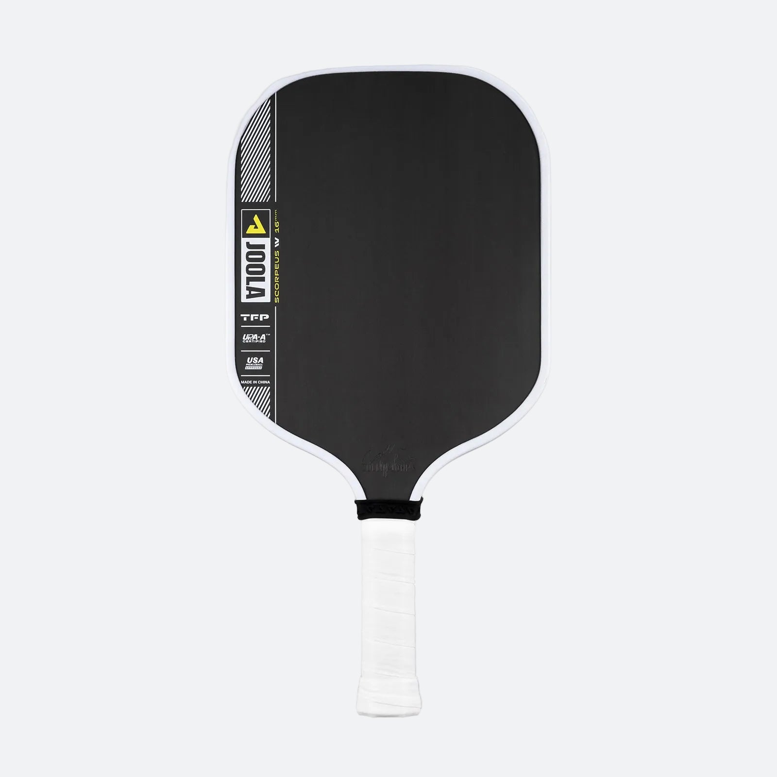 White background, product image of the JOOLA Collin Johns Scorpeus Pro IV Pickleball paddle.