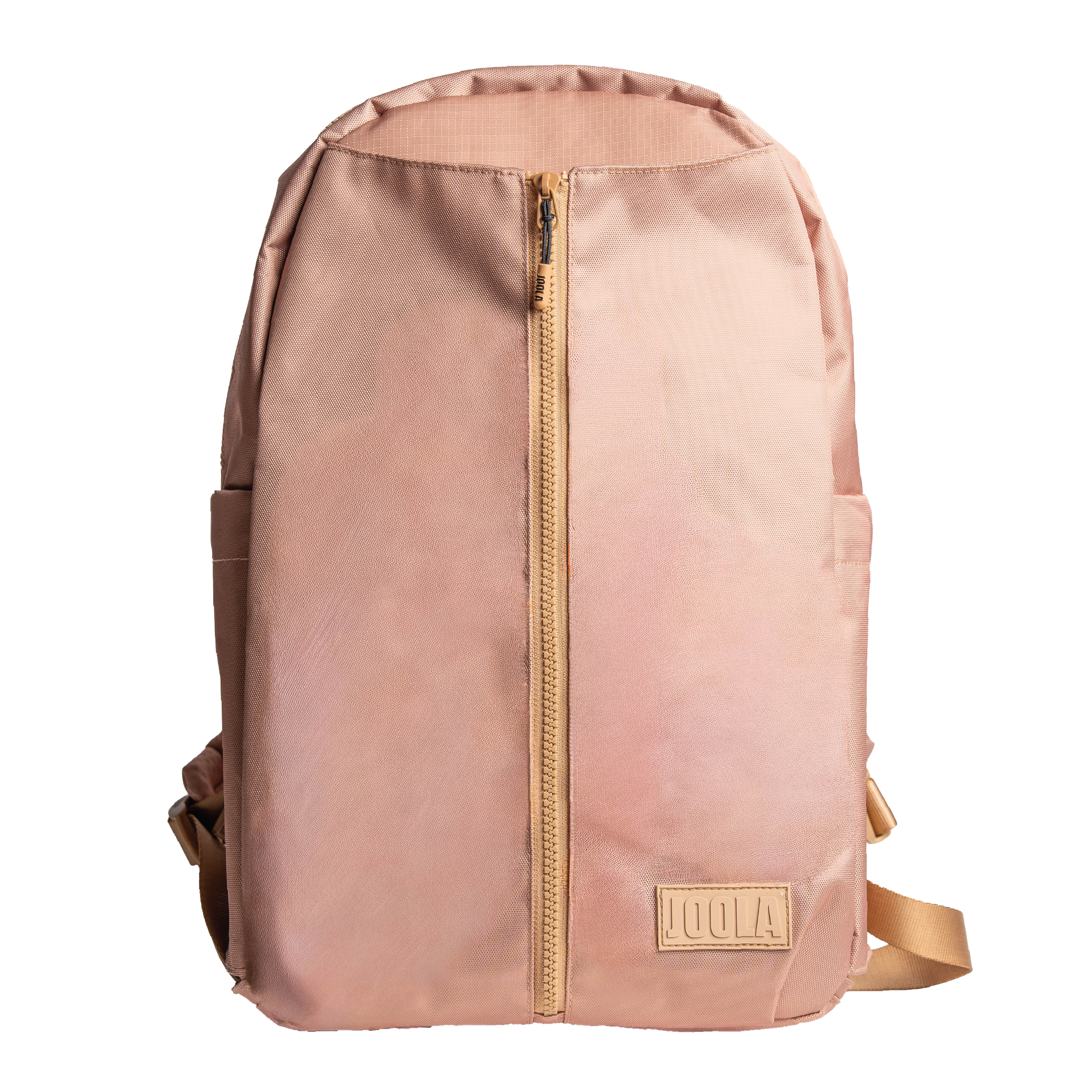 Pink JOOLA Everyday backpack with gold zipper and JOOLA brand logo on a white background
