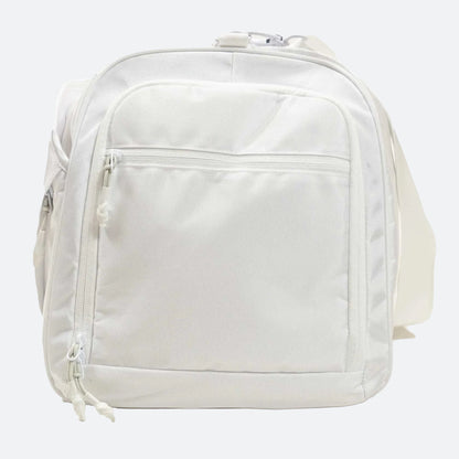 White background, image of the zipper pockets on the JOOLA Ben's Bag duffle.