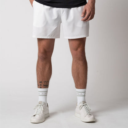 Joola Mens Woven 5 Shorts white color product shot front view