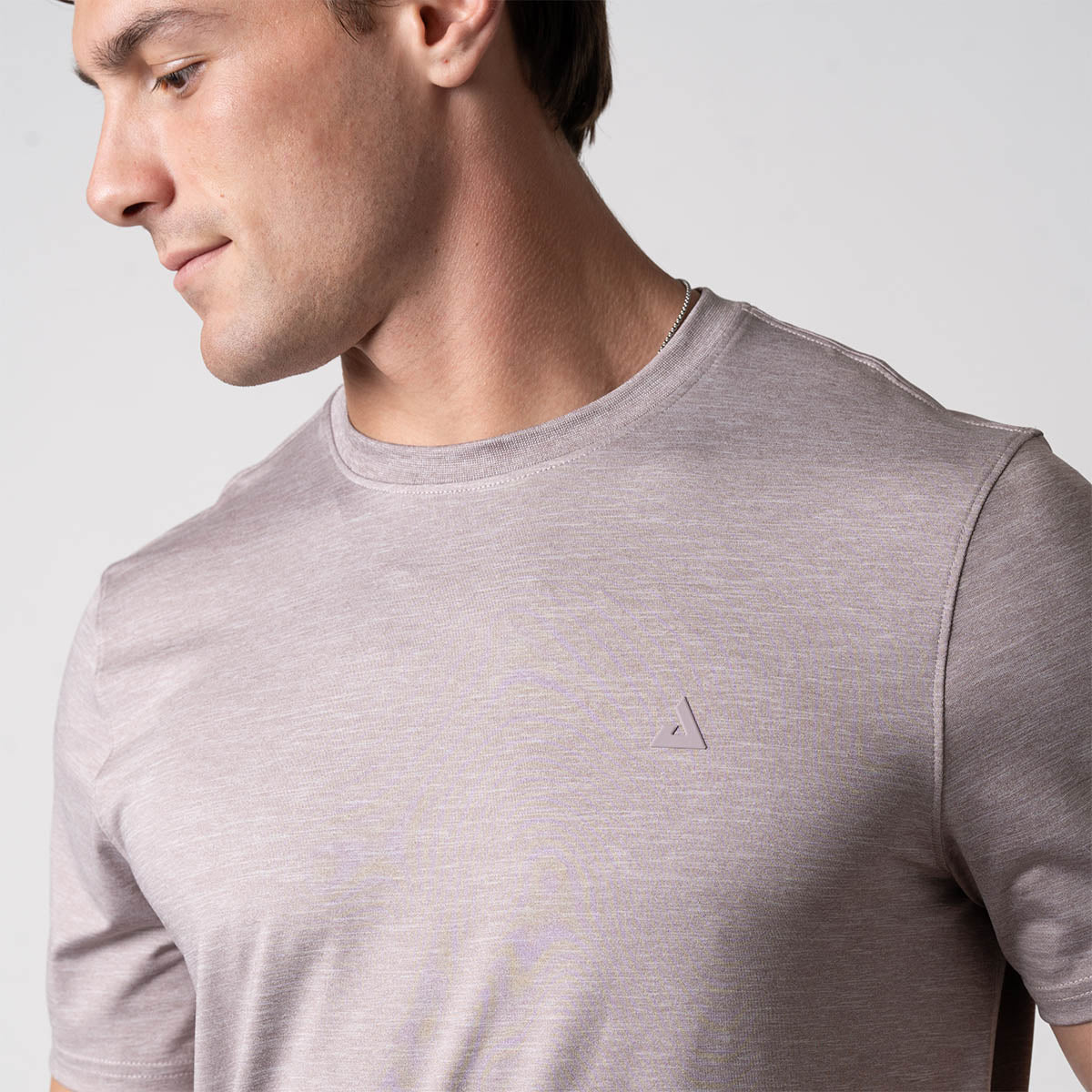 Joola Mens Club Short Sleeve Fall Performance Shirt in dusty mauve, front view