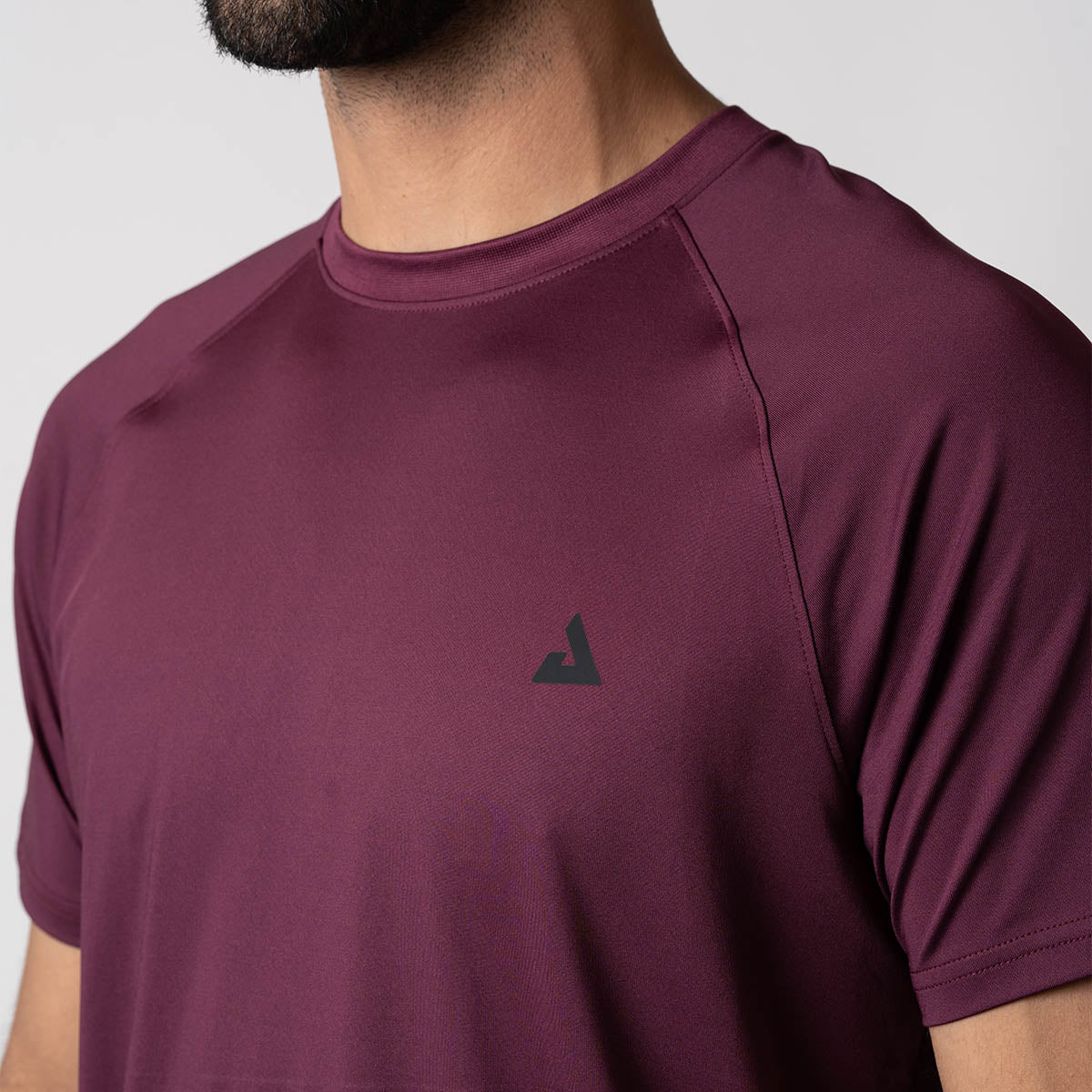Joola Mens Court Short Sleeve Fall Performance Shirt front view on model