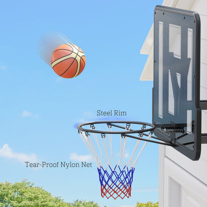 Wall-Mounted Basketball Hoop with 43" Shatterproof Backboard