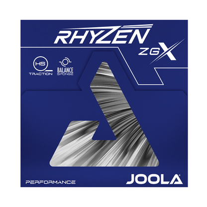 Joola Rhyzen ZGX table tennis rubber showing product variants and color options