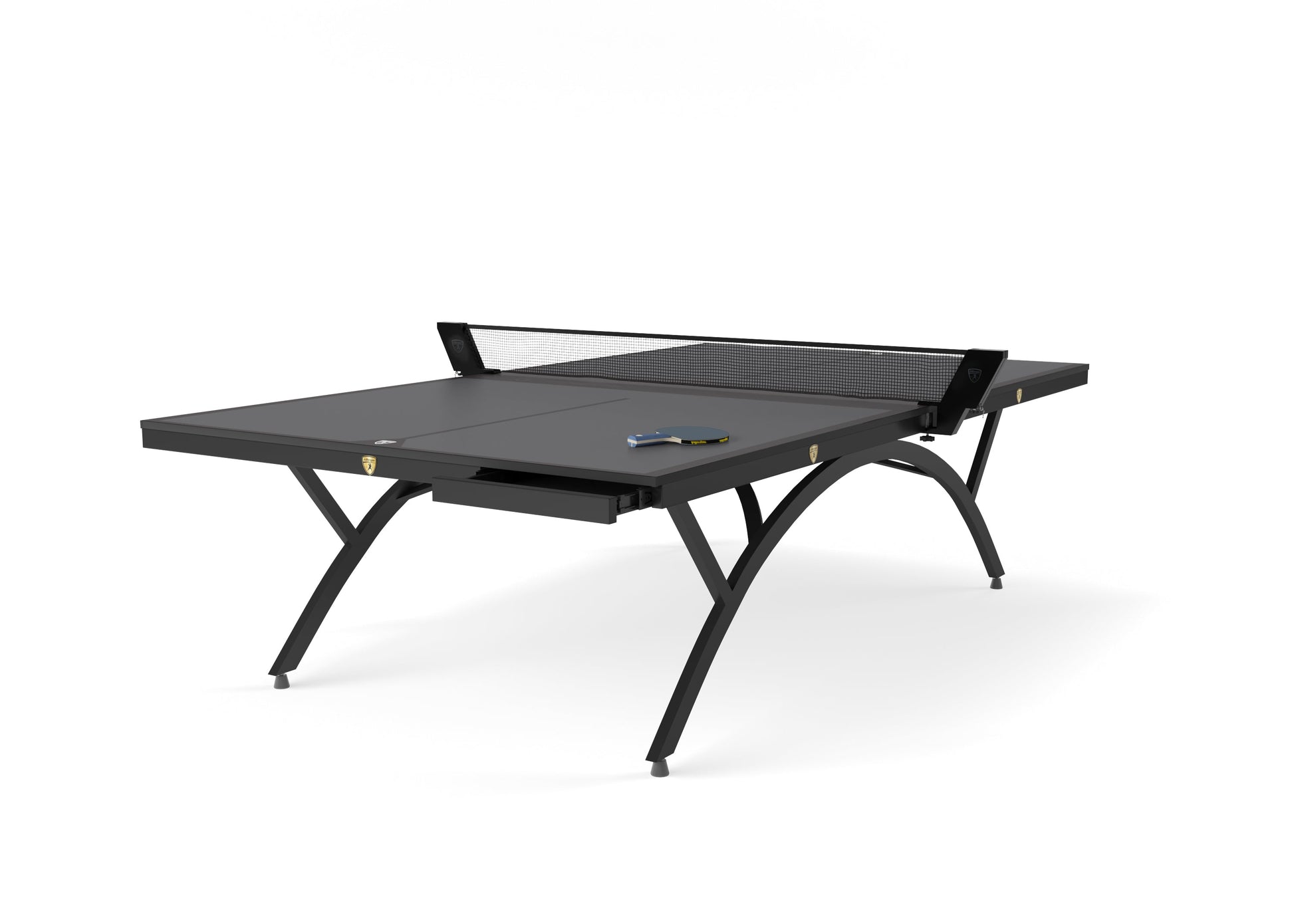 Killerspin’s SVR BlackWing - Indoor Table All Black with White Blank Background 