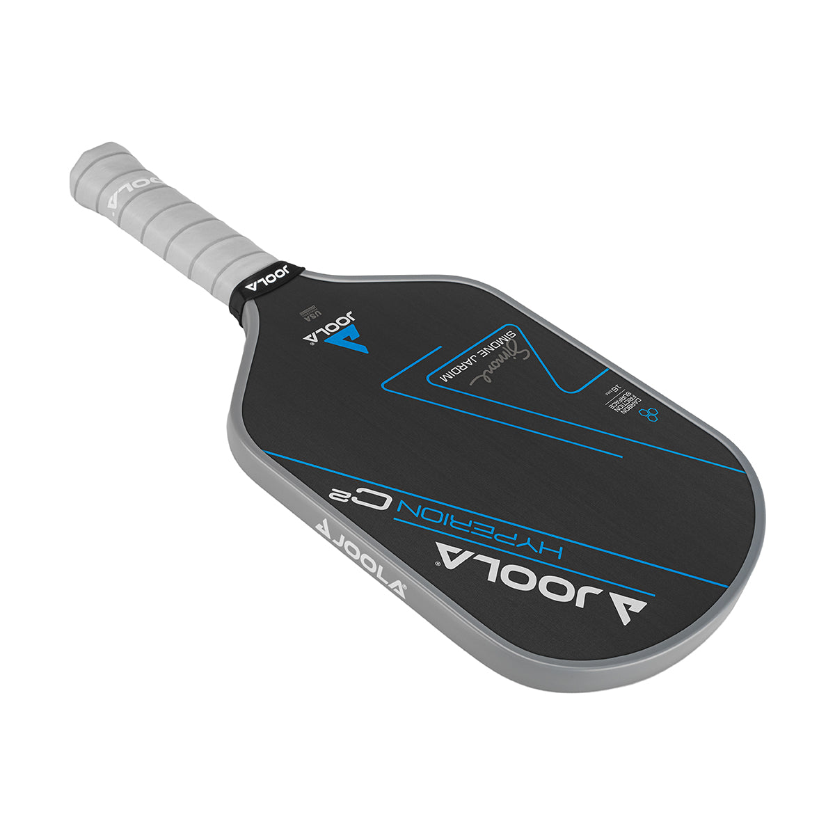 Joola Simone Jardim Hyperion C2 CFS 16 pickleball paddle hero product shot displaying paddle face and design