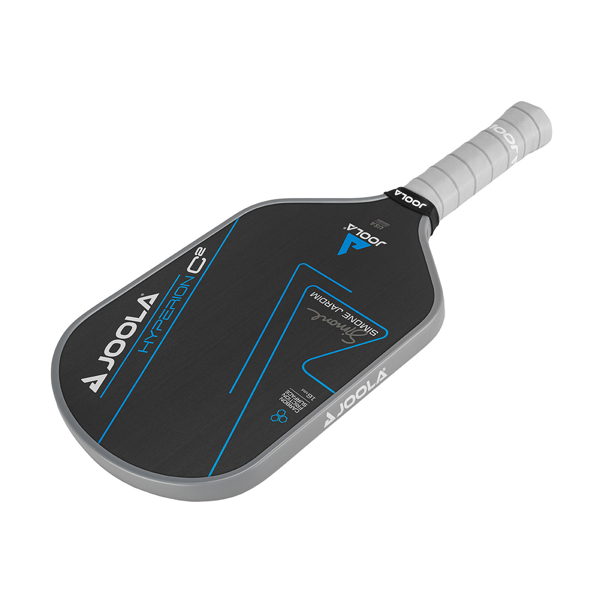 Joola Simone Jardim Hyperion C2 CFS 16 pickleball paddle hero shot displaying full paddle design