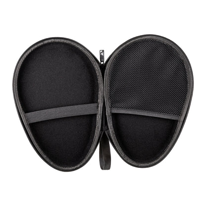 Joola Navy Hard Case for Table Tennis Paddles open displaying interior storage