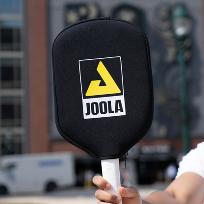 Joola Universal Neoprene Paddle Cover protecting a table tennis blade in hero shot display