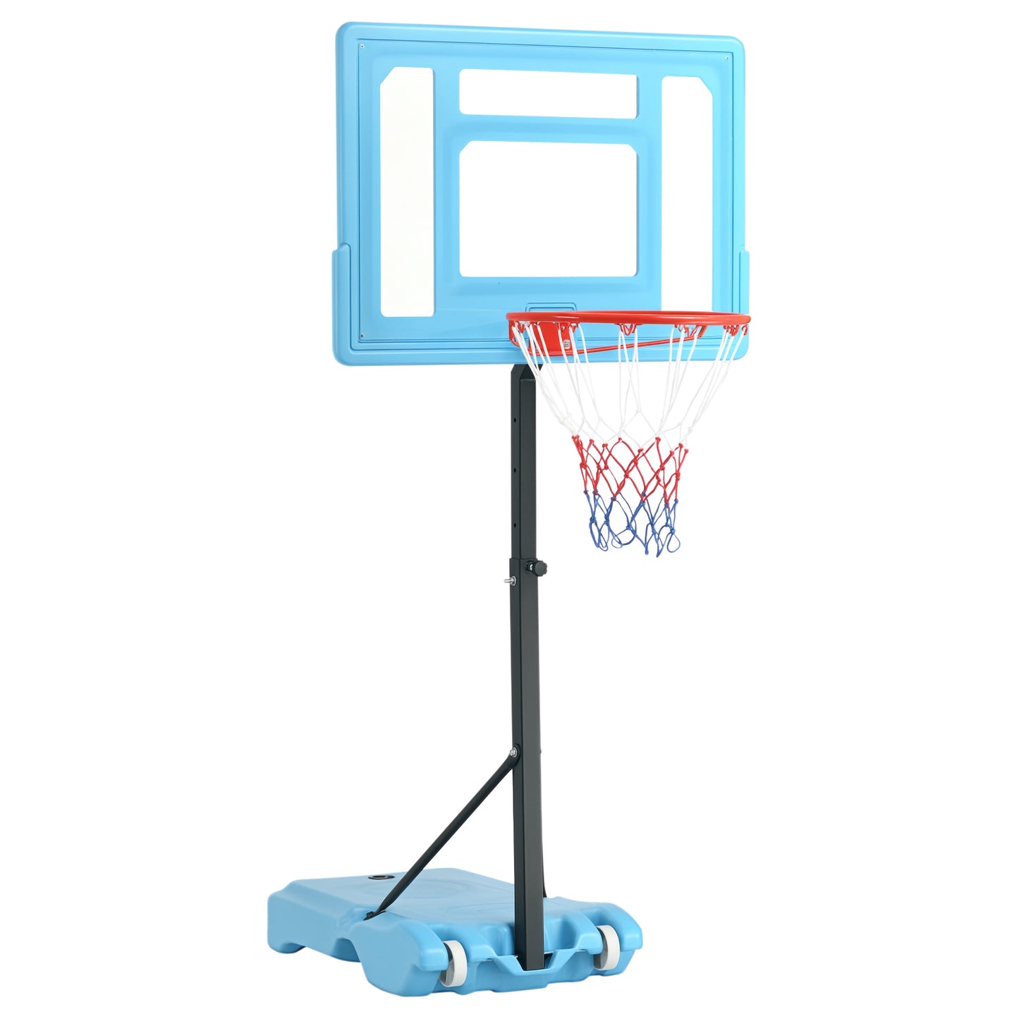 Poolside Basketball Hoop Stand, Adjustable Height, Portable Base